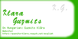 klara guzmits business card
