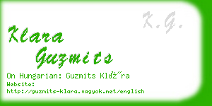 klara guzmits business card